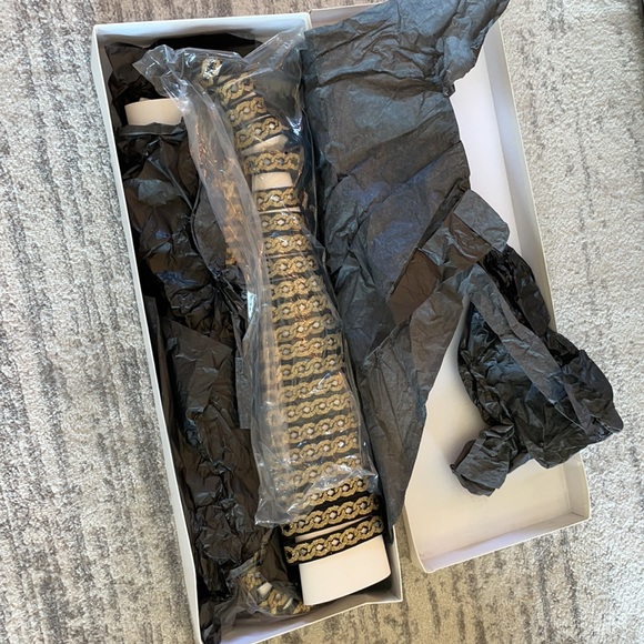 Black/Golden Casadei boots stretchy straps Size 7 Price firm - Picture 3 of 17